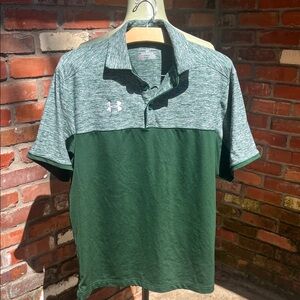 Under Armour Men's Two-Tone Green Polo Shirt size Small